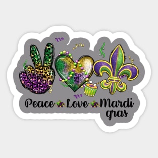 Peace Love 2023 Mardi Gras Sticker